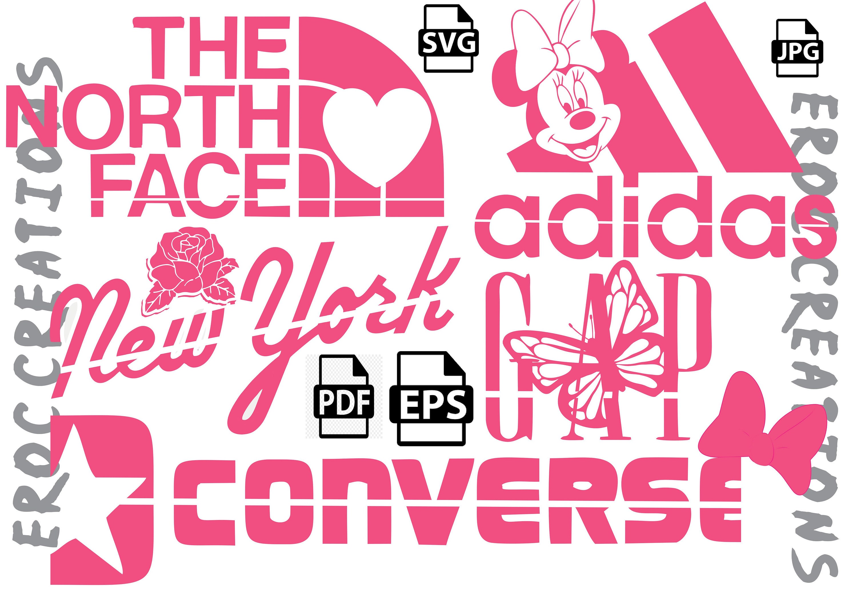 Brand logos female version to print digital download pdf jpg Etsy