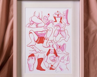 Socks! Limited Edition Risograph print