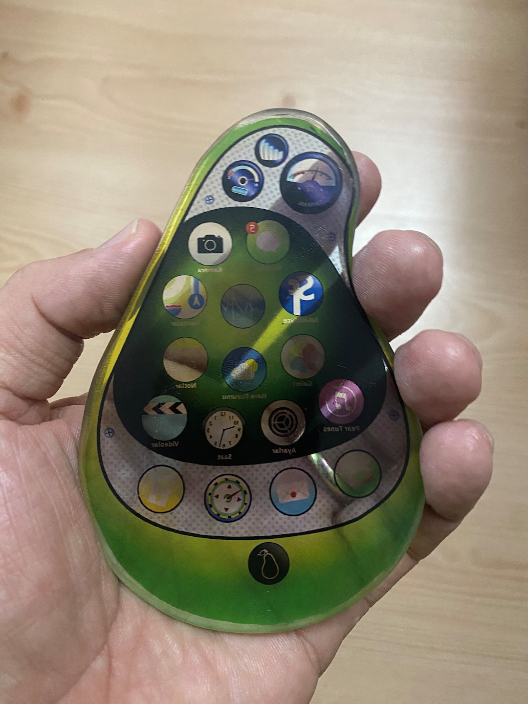 Where Can You Buy A Pear Phone Non-working Fake Toy Transparent Handmade Pear Phone iPhone Made of