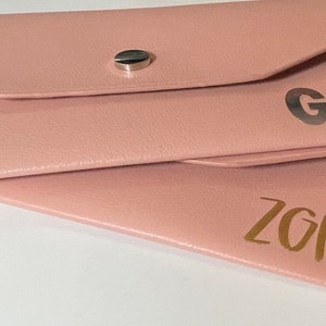 Personalised PU Leather Cash Wallets Pink