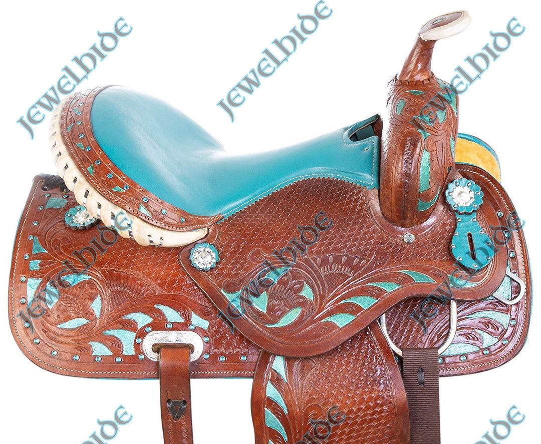 Selle d'équitation western Pool's Barrel 5020 - Siège rouge