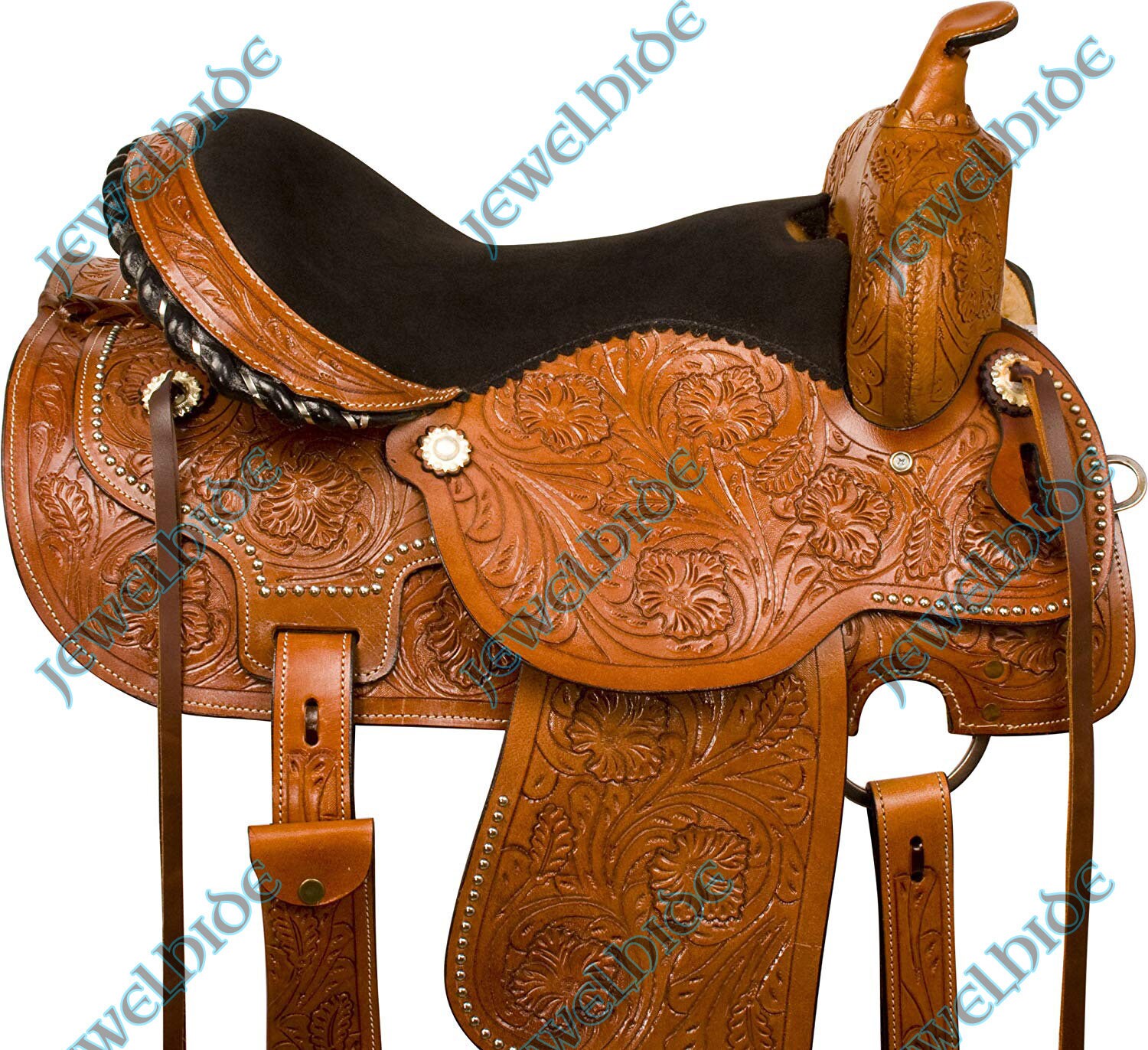 Selle Western Barrel Racing D&L SADDLERY – Cuir Premium – Tailles 12 à 18 Pouces