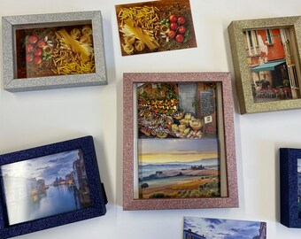 Glitter Wooden Frames made in Italy quality Picture Frame for Picture on the wall decor Multi color Italian frame