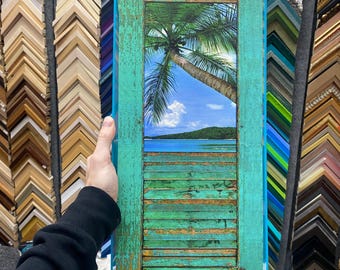 Custom Fluorescent Acrylic Box Frame for Canvas Art - Modern Lucite Floater Display