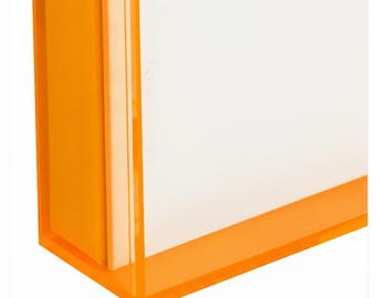 Fluorescent Acrylic Canvas Display: Deep Custom Color Floater Frame