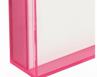 Vibrant Acrylic Floater Frame: Custom Color Lucite Box for Canvas Art