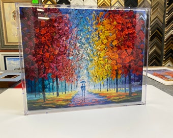 Original Paint Frame Box For Art Acrylic Frame Box For Framing Plexi Box UV Custom Frame Box Framing Box Dust Cover Acrylic Case Cover Wall