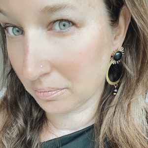 Sunburst Holiday Earrings // Christmas Earrings// NYE // GNO // Art Deco // Statement Earrings // Free Shipping