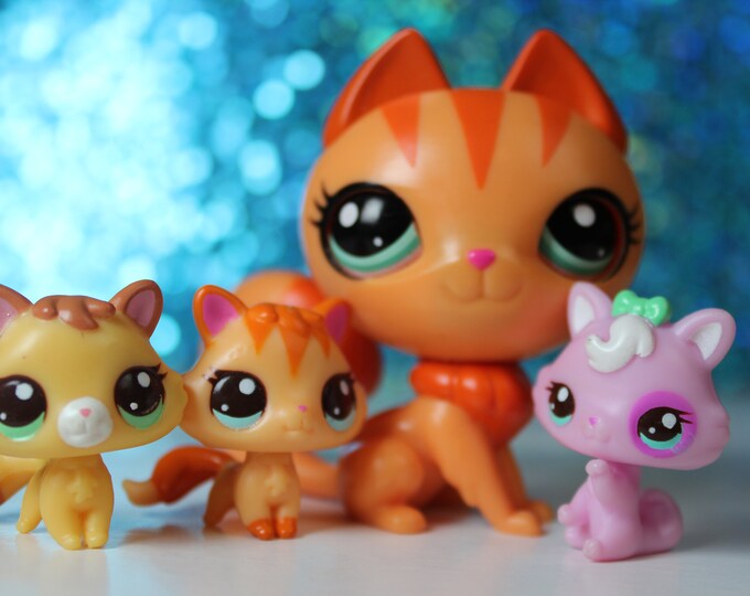 Rare Littlest Pet Shop Magic Motion Mom and Baby Kittens Etsy