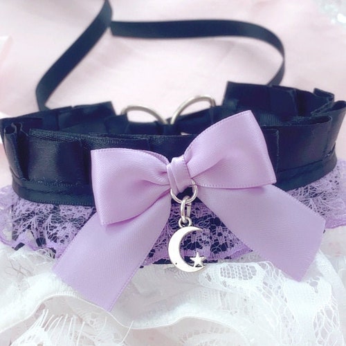Kitten Pet Play Collar Gear princess DDLG Choker Necklace Etsy