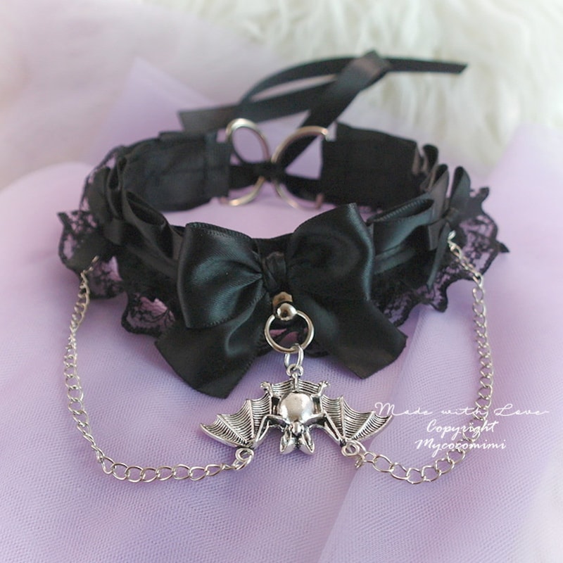 Gothic Black Kitten Harness' main image 0