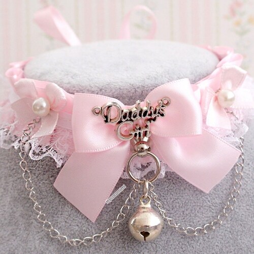 Baby Pink Kitten Play Collar Gear 