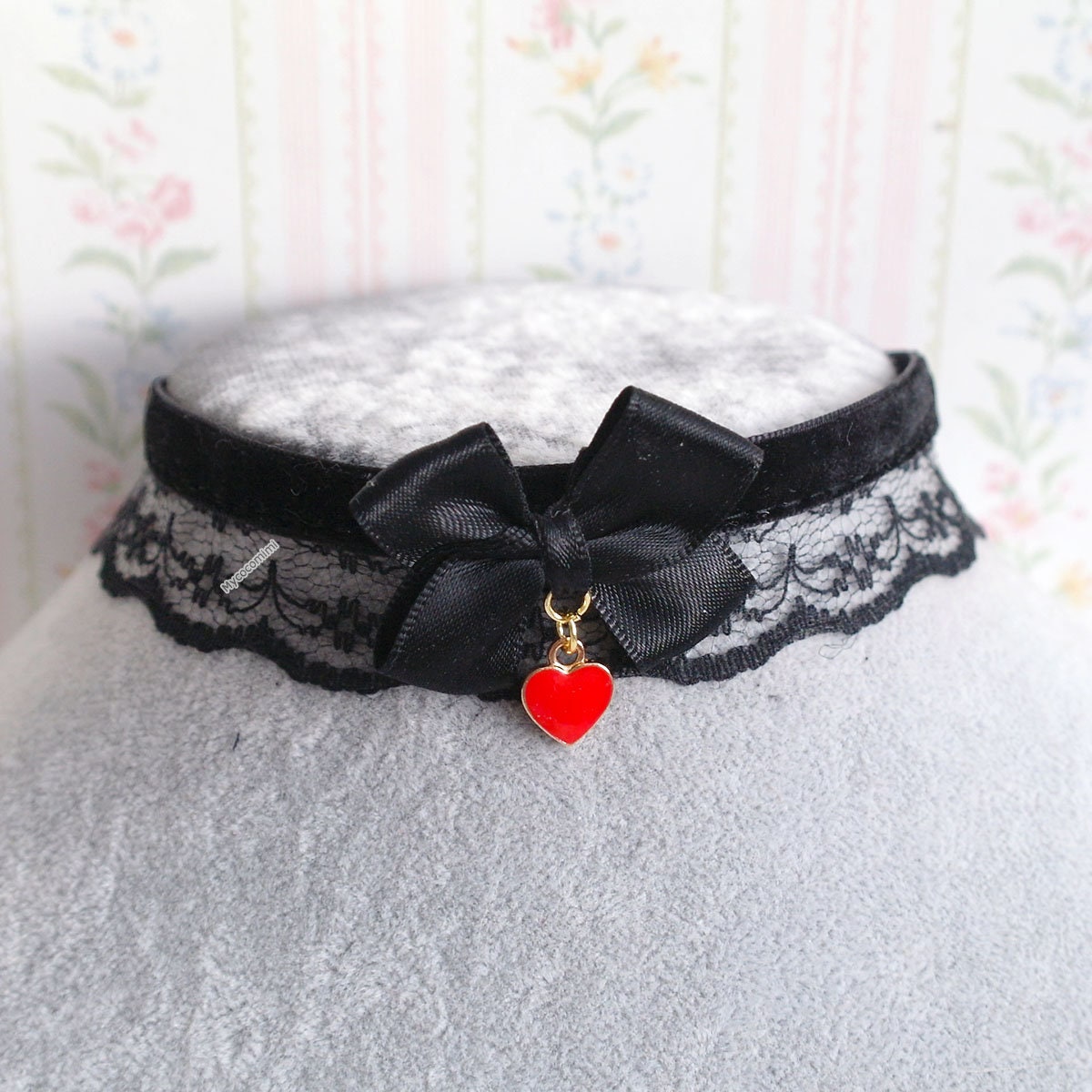 Vintage Gothic Black Lace Heart Choker Collar Necklace Retro Punk Women  Jewelry