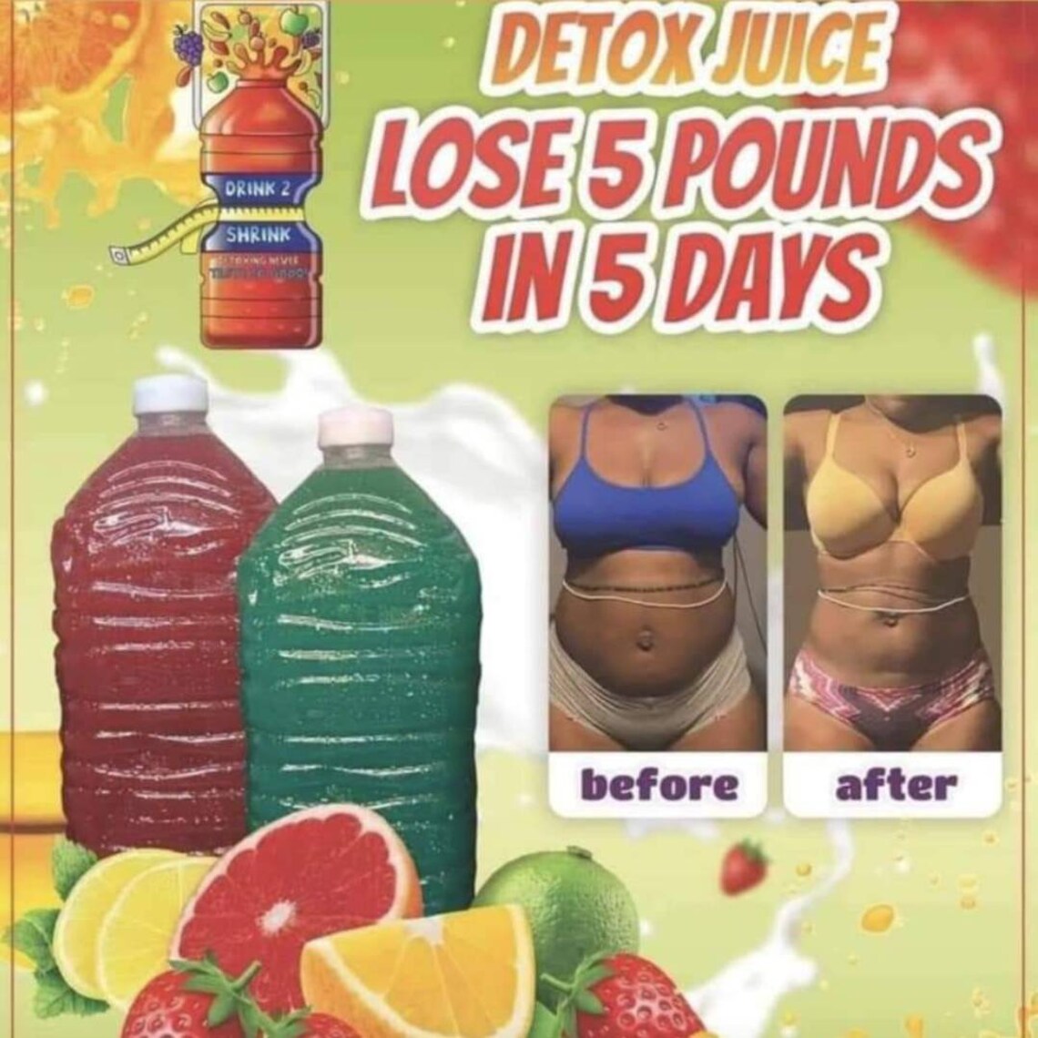 Drink 2 Shrink Lose 5 Pounds in 5 Days Etsy UK