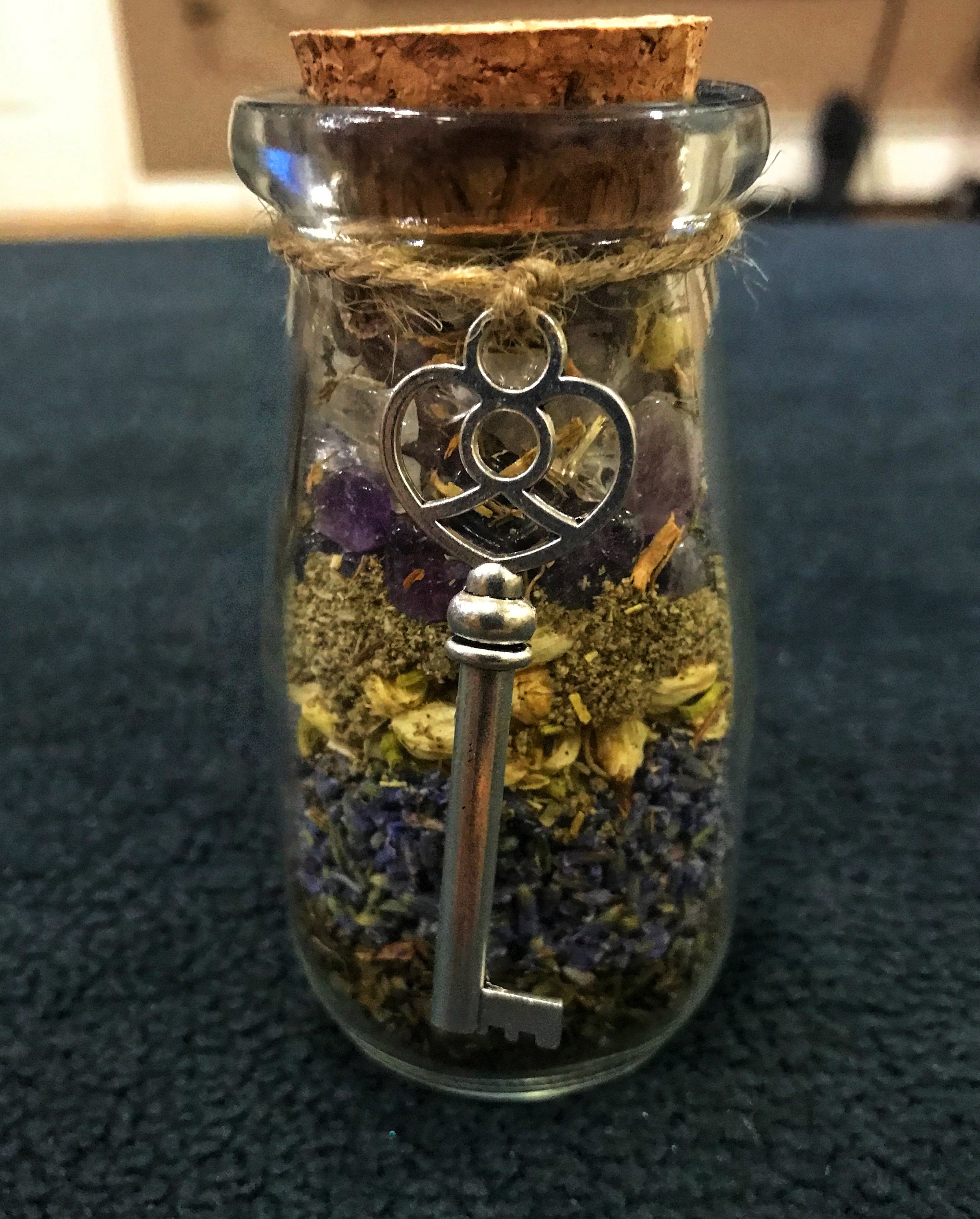 Large Spell jars with Wiccan key & Extras 4.5 altar jars Etsy