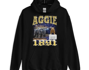 NC A&T Hoodie l moletom vintage estilo anos 90 | Moletom com capuz retrô bootleg rap unissex l Carolina do Norte A e T I HBCU l Aggie