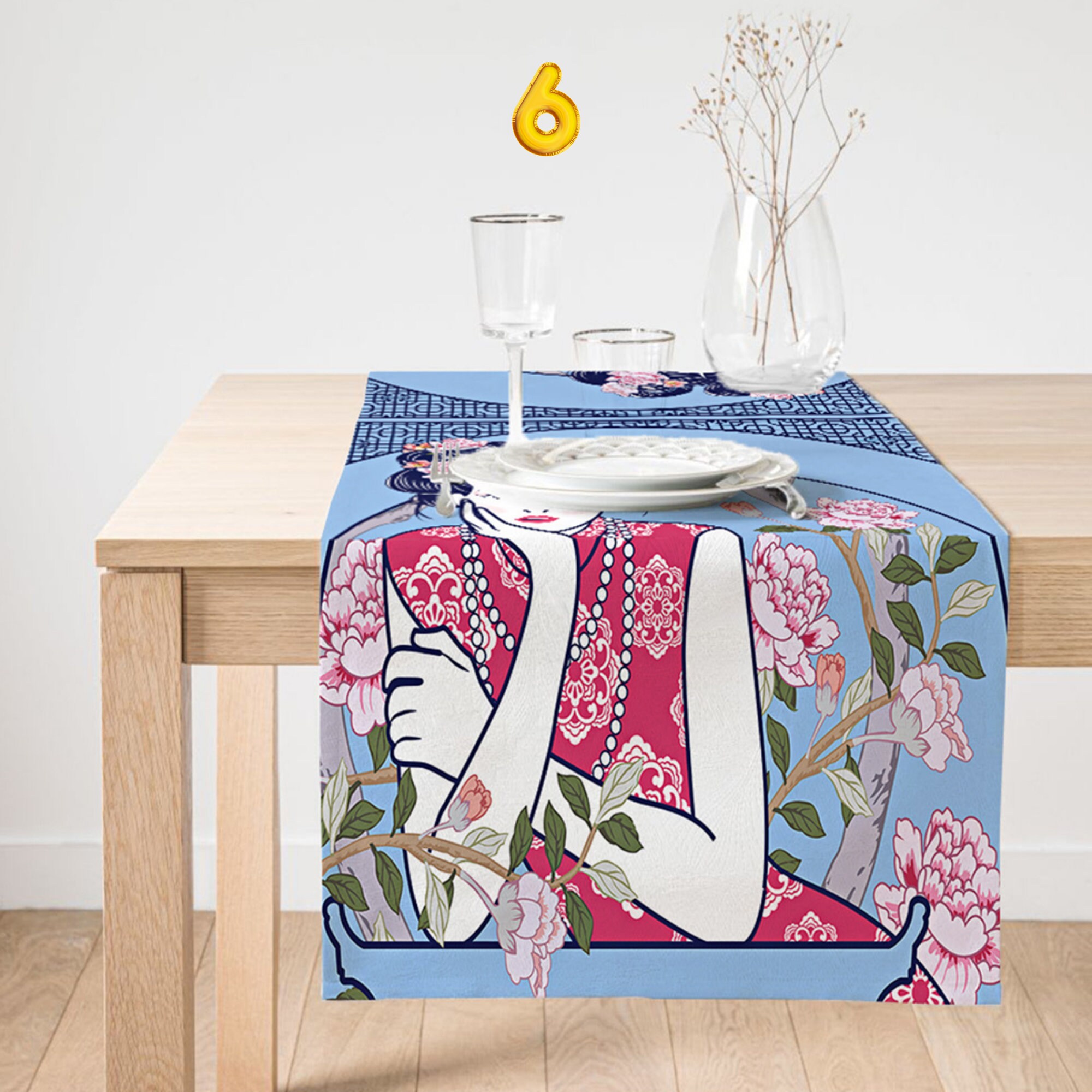 Custom Design Stitched Table Cloth Runner 55 x17 inc / Etsy