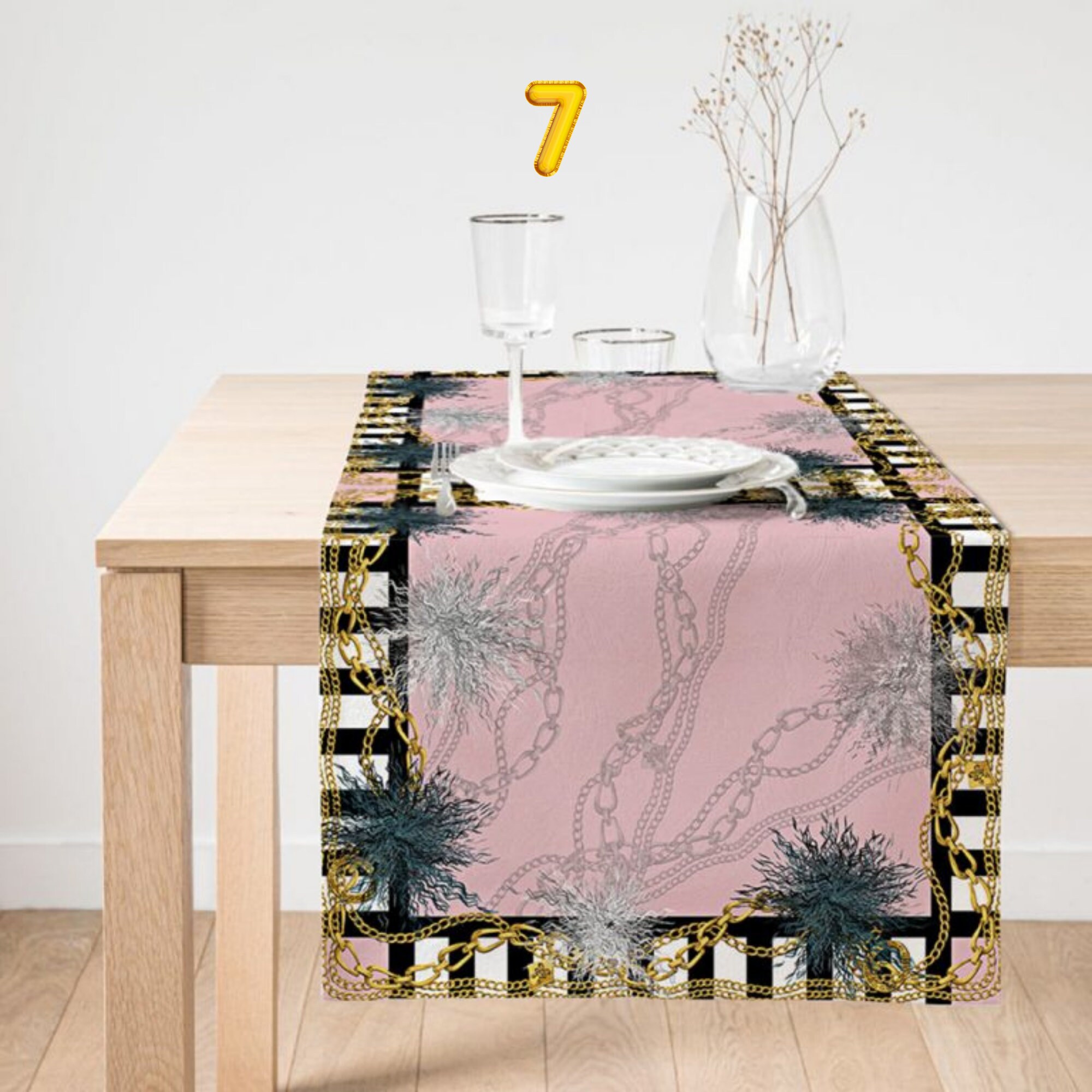 Custom Design Stitched Table Cloth Runner 55 x17 inc / Etsy