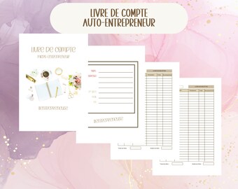 Business Tracker BossLady Cute Printable Planner Template for Female Entrepreneurs Daily Register French  Feminine Daily Accounting tracker