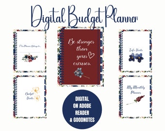 Digital Budget Planner and Savings Tracker Flowers