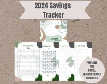 Financial Planner - personal budget planner printable - Digital financial planner - financial tracker with Money Challenge