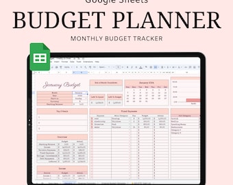 Budget Planner Google Sheets-Monthly Budget Spreadsheet-Weekly Budget Tracker-Monthly Budget Template-Personal Debt Tracker-Savings Tracker