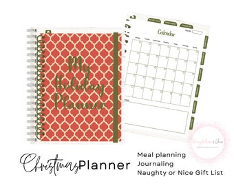 Holiday Digital Planner - Undated Christmas Planner - Cute Budget and Money Tracker Planner