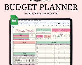 Budget Planner Google Sheets-Monthly Budget Spreadsheet-Weekly Budget Tracker-Monthly Budget Template-Personal Debt Tracker-Income Tracker