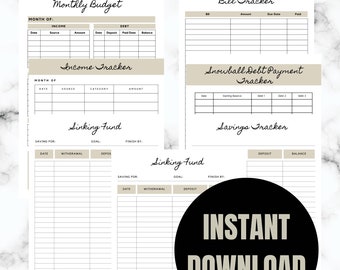 Monthly Budget Planner Printables for the Boss Lady - Entrepreneur Budget Planner - Household Budget Planner