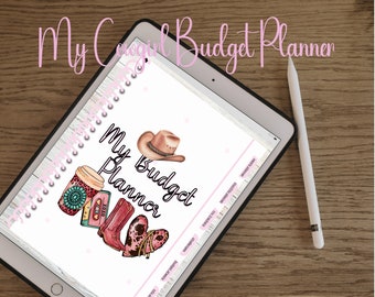 Budget Planner for Women - Cowgirl Planner - Fun Pink Digital Planner - Money Challenge Tracker - Small Business and Personal Budget Planner