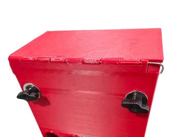 Mess-Free Quail Feeder — Mounts Outside the Cage | No Waste Bird Feeder | 4 Ports | 3D Printed | Made in USA | BPA Free | Coturnix Quail