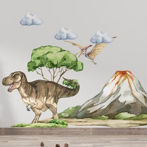 dinosaur stickers,  dinosaur decoration, dinosaur decal, dinosaur theme, dinosaur wall decal, brontosaurus sticker, Jurassic