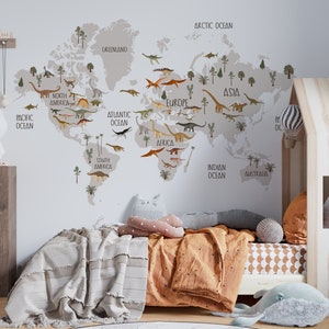 Sticker mural dinosaure, stickers dinosaure, stickers dinosaure dans chambre de garçon Déco chambre dinosaure pour garçon, déco chambre dinosaure pour garçon.