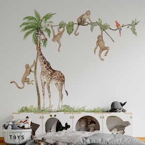 safari nursery decor afari wall decal for nursery room jungle wall decals peel and stick for kids room jungle nursery decor for kids room