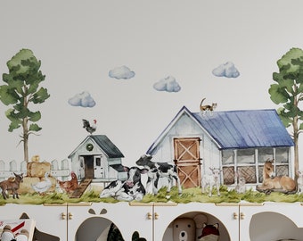farm nursery decor, farm nursery, farm animal nursery decal,  farm animal nursery barn, farm animal nursery decor, Animals Wall Decals