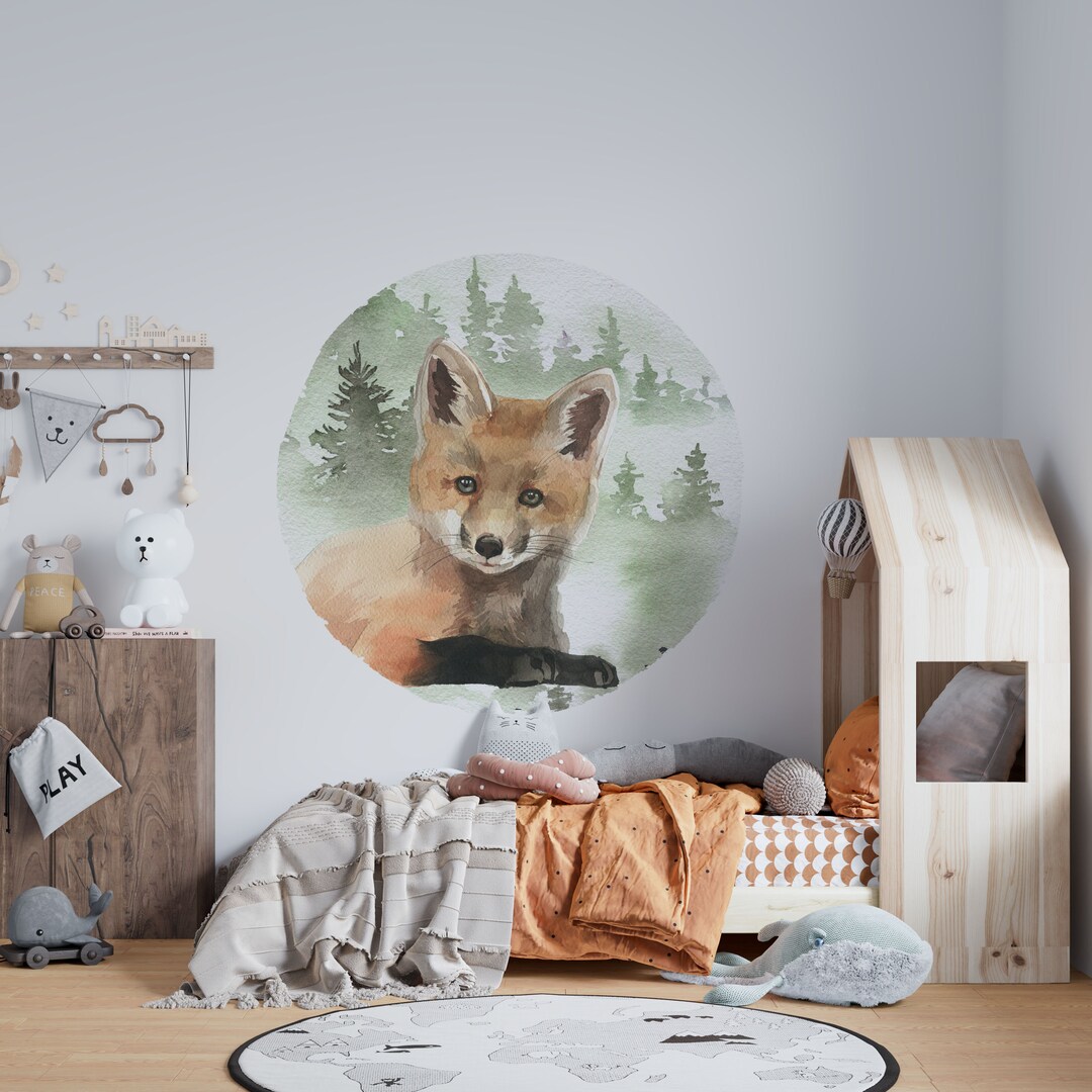 Woodland Animals Wall Decals, Forest Nursery Decor - Etsy