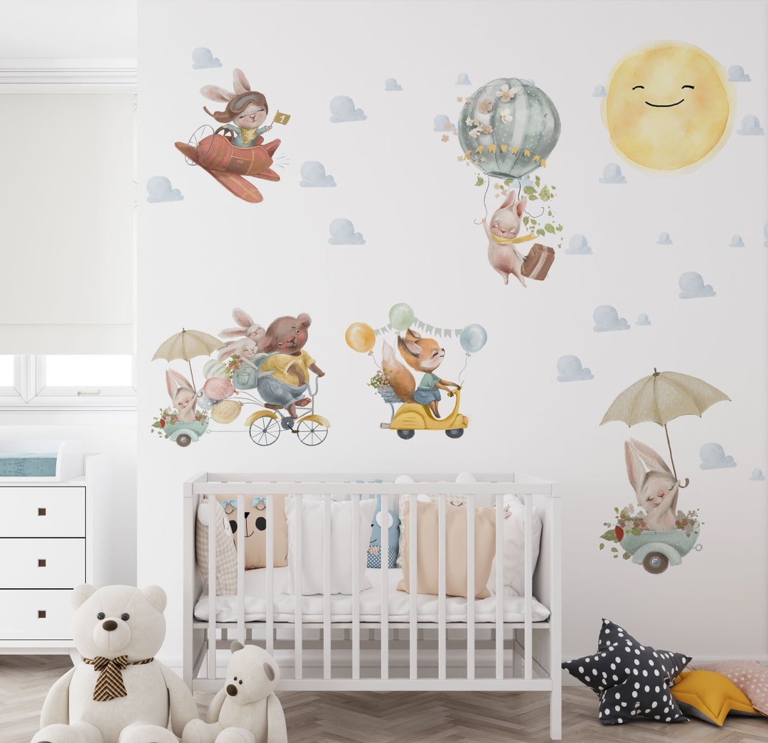 Nursery Wall Decal, Woodland Wall Decal, Forest Animal Decal, Playroom