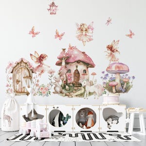 Feen-Wandsticker, Feen-Wandtattoos, Mädchenzimmerdeko, Feen-Deko, Wandtattoos für Mädchenzimmer, Kinderzimmer-Wanddeko