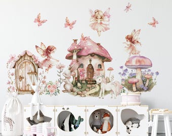 fairy wall stickers, fairy wall decals, girls room decor, fairy decor, girls room wall decals, nursery wall decor,