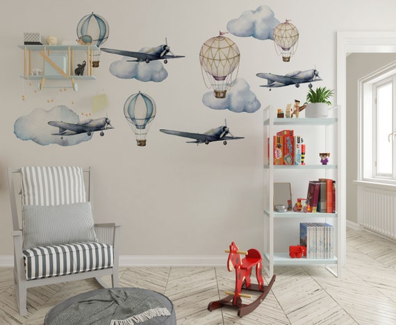 Airplane wall decal sale