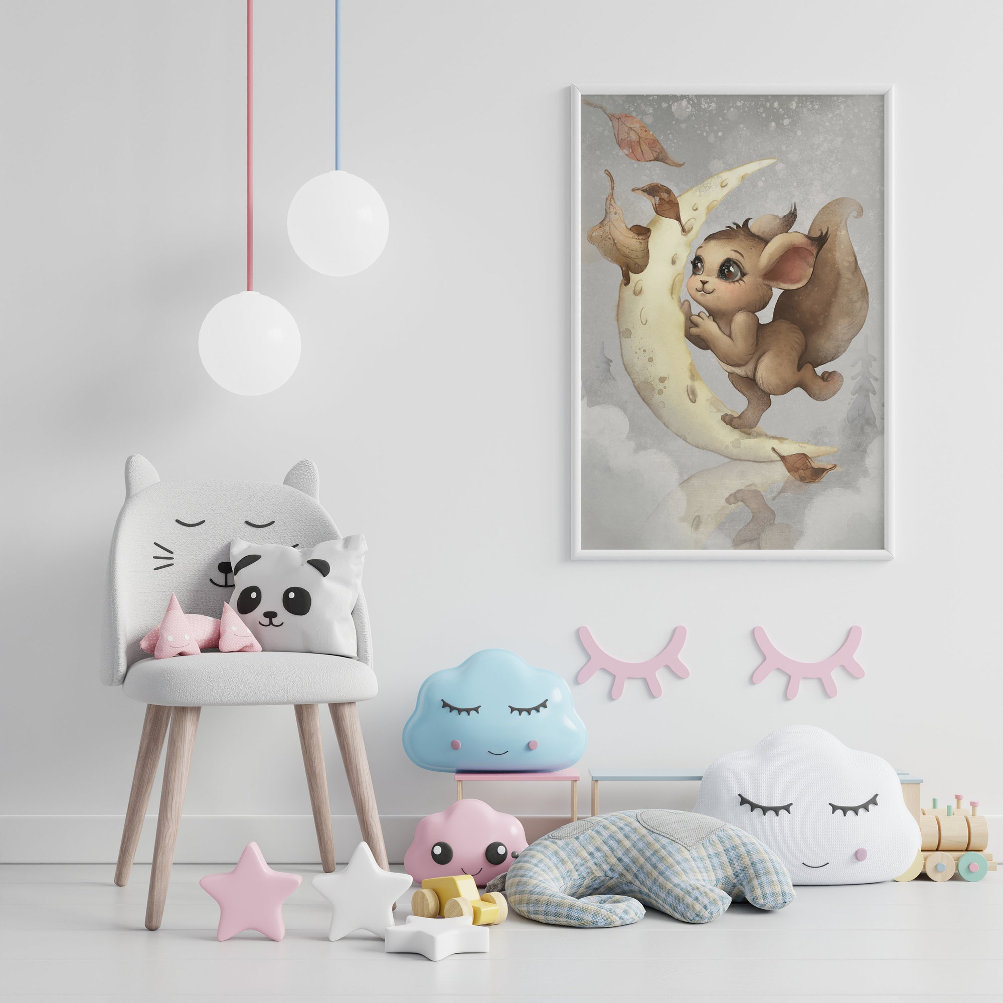 Bunny Rabbit Nursery decor poster, Rabbit poster