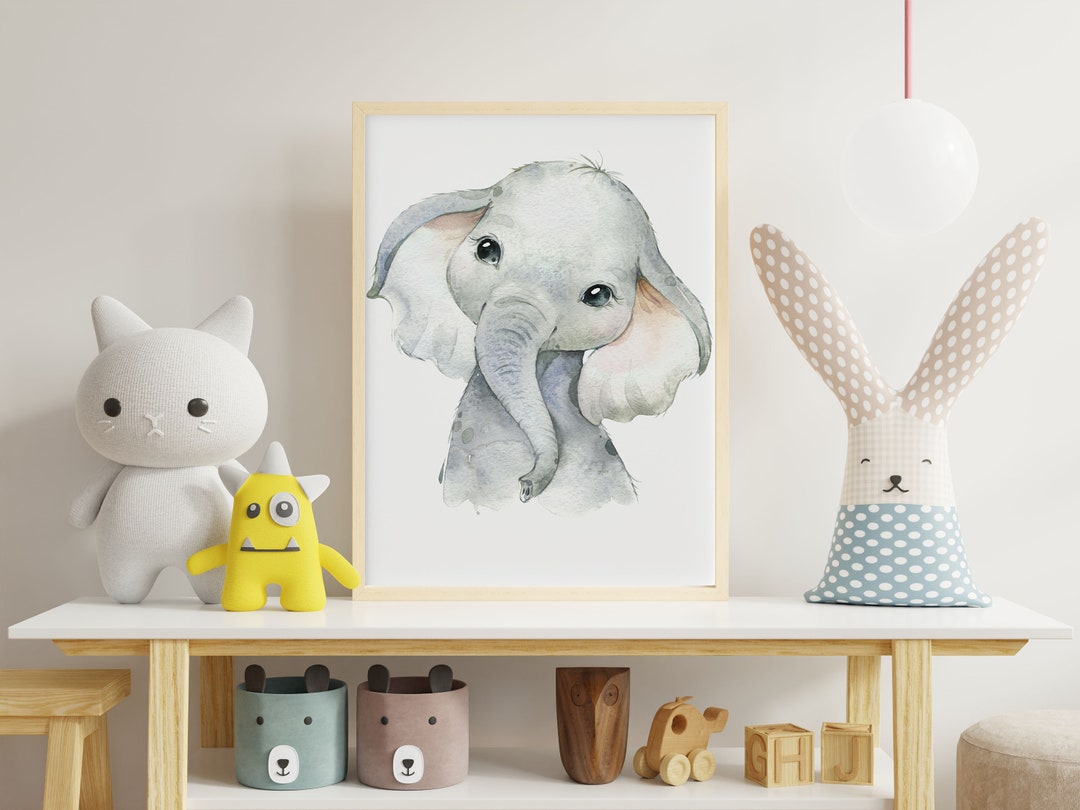 ELEPHANT SAFARI Wall Decal for Kids Forest Nursery Decal Etsy