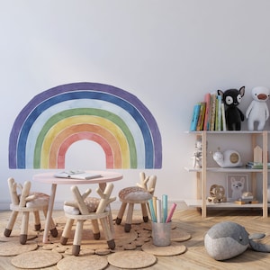 regenboog muursticker, boho regenboog decor, regenboogstickers, regenboogmuur, grote regenboog muursticker, muursticker kinderkamer, muurstickers kinderkamer