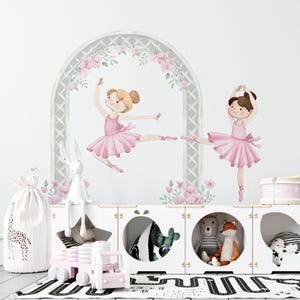 Ballerina Aufkleber, Ballerina Aufkleber, Kinderzimmer Wandtattoo, Ballerina Silhouette