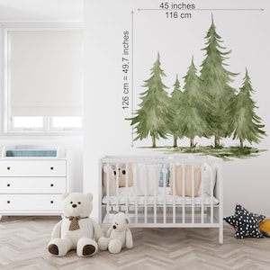Large trees wall decal, forest wall decal, tree decal, large forest wall decal, kids wall decal Trees 126 H