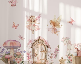 Fairy Wall Decals, Girls Room Decor, Nursery Stickers