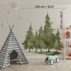 Large trees wall decal, forest wall decal, tree decal, large forest wall decal, kids wall decal trees 250 H