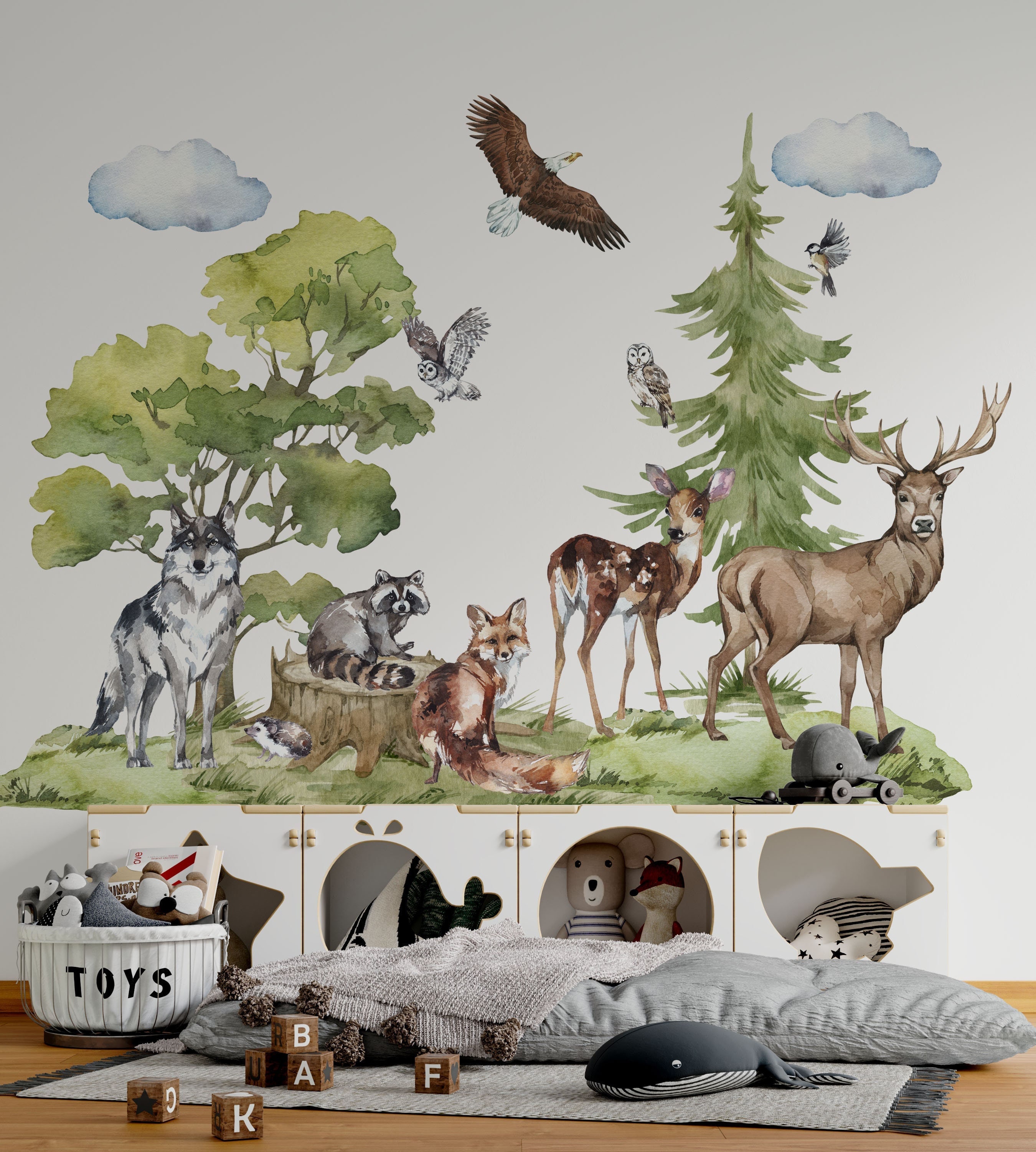 Autocollant mural champignon Bordure murale champignon Bordure murée boisée  Décalque pépinière Boisé Décalque mur noyau Cottage Papier peint  Cottagecore -  Canada