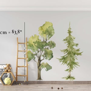 Large trees wall decal, forest wall decal, large forest wall decal, kids wall decal, tree wall stickers, trees wall decals, nursery decals 2 trees 213 cm H