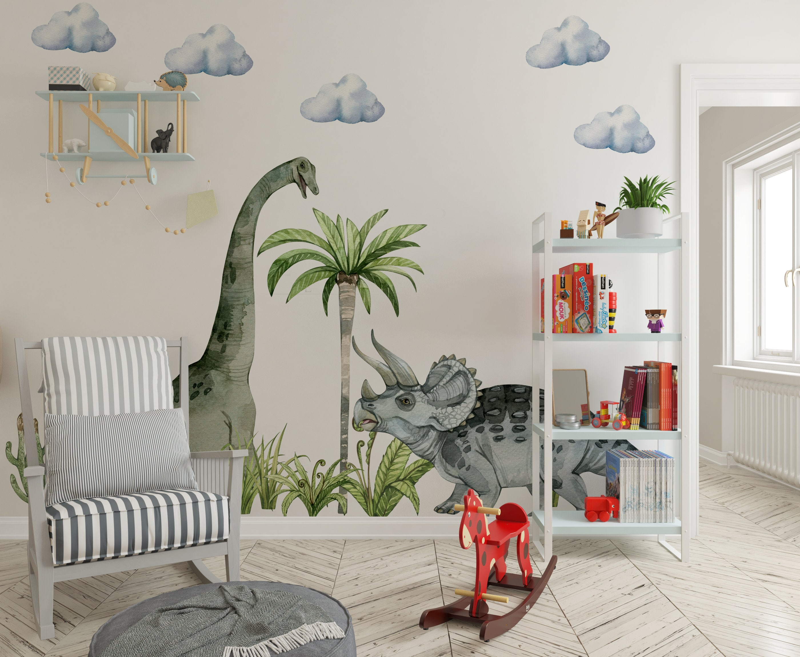 9 Pièces Estampe d'Art de Mur de Dinosaure Affiche de Dinosaures  Autocollants de Mur avec Photos sans Cadre Cadeau d'Anniversaire de Dinosaure  pour Décorations de Garderie et Chambre d'Enfants : : Cuisine